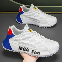 Chaussures pour hommes de haute qualité, nouvelles baskets blanches polyvalentes en maille respirante, style sport décontracté, avec talon compensé, pour la course