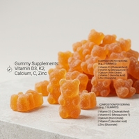 Gummies multivitaminées à la vitamine C, au calcium D3 K2 et au zinc, marque privée, 60 gummies pour femmes et adultes