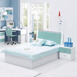 Cama moderna de diseño de madera para niños, dormitorio completo de un solo piso con pintura brillante, 20KAD042 - Product Image 1