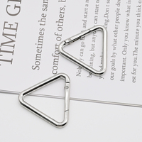 Mousqueton triangulaire en alliage de zinc 20/25/32/37 mm avec ressort, anneau porte-clés, boucle à clip pour accessoires de sac et porte-clés DIY
