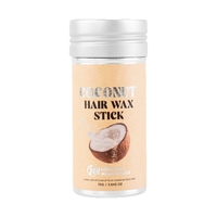Cire coiffante à la noix de coco longue tenue 24h, anti-frisottis, contrôle des bords, pour tous types de cheveux