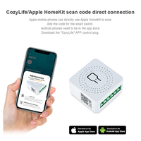 Mini Módulo de Interruptor Inteligente WiFi de 16A para HomeKit con Diseño Abatible para Uso en Hogar y Hotel, Material de PC