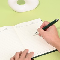 Vente en gros de papeterie cadeau A5 Journal d'affaires promotionnel de luxe en cuir PU cahier d'entreprise avec stylo ensemble cadeau personnalisé pour homme