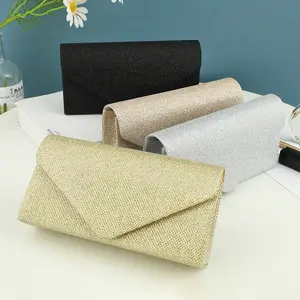 Fashionable simple light luxury clutch lid type fine flash dinner bag celebrity party banquet bag chain small bag