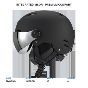 Casco <span class=keywords><strong>de</strong></span> Esquí con Visera Electrochapada Pivotante, 10 Ventilaciones, Carcasa <span class=keywords><strong>de</strong></span> ABS <span class=keywords><strong>de</strong></span> 650g, Forro <span class=keywords><strong>de</strong></span> Felpa Larga, Casco <span class=keywords><strong>de</strong></span> Snowboard para Adultos, 8 Colores, OEM ODM - Product Image 2