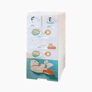 <span class=keywords><strong>Tour</strong></span> de rangement <span class=keywords><strong>6</strong></span> niveaux motif cerf mignon - Organisateur en <span class=keywords><strong>plastique</strong></span> de 49 cm adapté aux enfants avec <span class=keywords><strong>tiroirs</strong></span> faciles d'accès pour tout-petits et chambre de bébé - Product Image 5