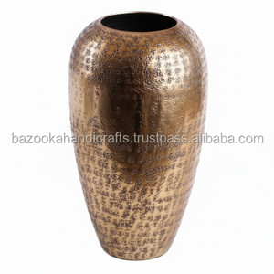 Flower <b>Vase</b>, Hammered <b>Metal</b> <b>Vase</b>, Decorative Flower <b>Vase</b> Best Seller - Product Image 1
