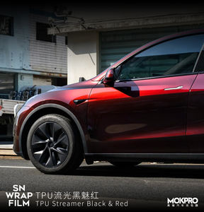 Film de protection de peinture pour voitures en TPU super hydrophobe, couleur PPF, anti-rayures, auto-réparateur, noir fluide et rouge envoûtant - Product Image 4