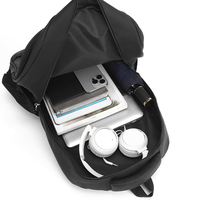 Mochila para Computadora Ligera e Impermeable Minfeng, con Puerto USB, Diseño de Cierre de Doble Cabeza, Multifuncional, de Poliéster Oxford, Casual