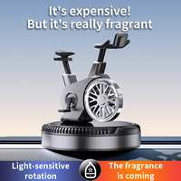 Diffuseur d'aromathérapie rotatif solaire de luxe en alliage pour voiture et vélo, design tendance, prix usine, vente chaude