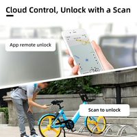 Sistema de bloqueo inteligente para bicicleta eléctrica, dispositivo de seguimiento con aplicación Omni, Gprs, Gsm, tarjeta Sim, código Qr, en la nube, Gps, para compartir e-bike
