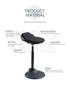 Chaise de bureau ergonomique à pied, tabouret, équilibre actif, ergonomique, pour <span class=keywords><strong>Bar</strong></span>, nouveauté, 360 - Product Image 3