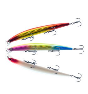 Leurre de pêche <span class=keywords><strong>au</strong></span> méné Jerkbait noir bass <span class=keywords><strong>truite</strong></span> flottant 145MM 19g personnalisé - Product Image 1