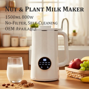 Máquina para Hacer <span class=keywords><strong>Leche</strong></span> Vegetal <span class=keywords><strong>de</strong></span> 1500 ml, Multifuncional, <span class=keywords><strong>de</strong></span> Acero Inoxidable, Automática, para <span class=keywords><strong>Leche</strong></span> <span class=keywords><strong>de</strong></span> Almendras Vegana, con Función <span class=keywords><strong>de</strong></span> Conservación del Calor, para Uso Doméstico - Product Image 2