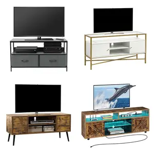 Haiyang – meuble Tv de nouveau Design, Table de Console lumineuse à Led avec étagères de rangement, meuble de Table Tv en bois