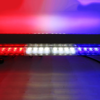 BIAOCHI Wasserdichte Rot-Weiß-Blaue LED-Blitzleuchte 47" 120CM Notfall-Warnleuchte für Auto-LKW-Dach Signalisierungsblinker