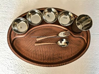 Ensemble de casseroles en cuivre vintage, accessoires de cuisine commerciaux de grande taille pour les grands rassemblements, cuisine pratique pour les voyages