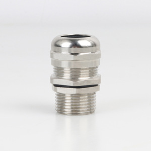 Conector marino Indetech tipo M con prensaestopas extendido, IP68, latón niquelado, rosca M16 - Product Image 1