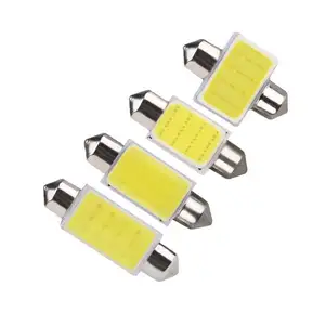 Car C10W C5W LED COB Festoon 31mm 36mm 39mm 41mm 12V White Bulbs Auto License Plate Interior Reading Dome Door Lights