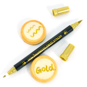Marcadores de <span class=keywords><strong>tinta</strong></span> metálicos comestibles de seguridad de grado alimenticio, bolígrafos comestibles, marcadores de panadero para pintura decorativa para pasteles - Product Image 1