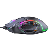 Souris de jeu X15 Full Speed avec définition de macros à 12 touches, souris de gaming filaire RGB pour Esports et PUBG