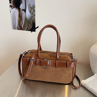 Sac fourre-tout vintage coréen pour femme, nouvelle collection automne 2025, texture raffinée, sac à bandoulière simple et tendance