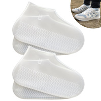 Couvre-chaussures de pluie imperméables en silicone pour hommes femmes bottes de voyage en plein air épaissies et résistantes à l'usure