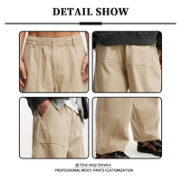 Pantalon de travail YUCE personnalisé pour hommes, pantalon ballon kaki sur mesure en toile de coton sergé décontracté