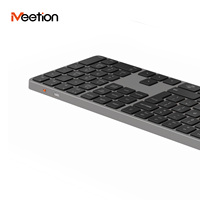Keyboard Nirkabel Meetion Ikey K230 Full Keys Slim 2.4G BT 5.2 Dual Mode untuk Komputer PC Laptop dan Mac
