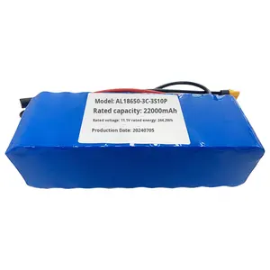 <span class=keywords><strong>3</strong></span> séries 10 paralela 3C potência 18650 22000mAh 11.1V cilíndrica bateria de íon de lítio recarregável 10 paralela 3C potência 18650 - Product Image 3