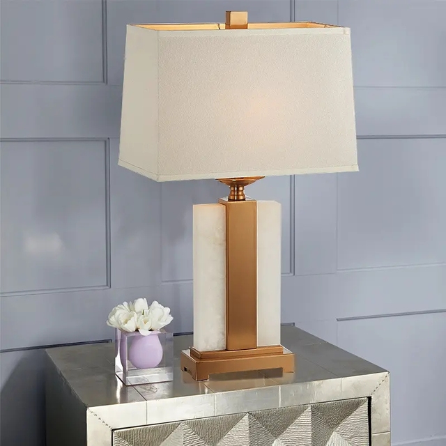 Bedside Alabaster Side Bed Hotel Study Bedroom Office Design Decorative Islamic Table Lamp