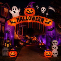 Arche gonflable de qualité commerciale en tissu Oxford robuste pour la décoration d'Halloween, l'affichage de festivals en plein air