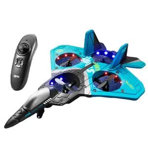 2022 V17 Flying Stunt Drone Toy EPP Foam Glider Plane RC Remote Control Airplane for Kids