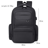 Sac à dos pour ordinateur portable imperméable grande capacité pour hommes, idéal pour les trajets quotidiens, parfait pour les étudiants du lycée et de l'université
