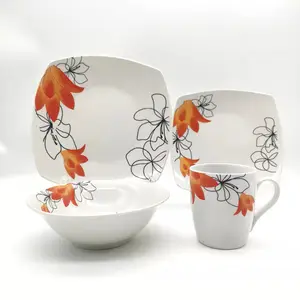 <span class=keywords><strong>Vajilla</strong></span> Blanca para Hotel, Plato <span class=keywords><strong>de</strong></span> <span class=keywords><strong>Porcelana</strong></span> <span class=keywords><strong>de</strong></span> Lujo, Juego <span class=keywords><strong>de</strong></span> Cena Nórdico <span class=keywords><strong>de</strong></span> Cerámica, <span class=keywords><strong>Vajilla</strong></span> <span class=keywords><strong>Cuadrada</strong></span> Blanca al por Mayor - Product Image 1