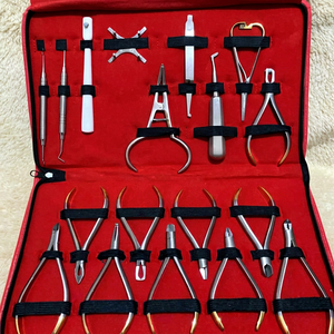 Ensemble de 18 outils orthodontiques pour dentistes, pinces orthodontiques manuelles en acier inoxydable, instruments de création - Product Image 1
