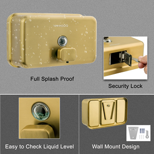 Dispensador de Jabón Manual de Acero Inoxidable VANNSOO, Montado en la Pared, Diseño Industrial, 1 Año de Garantía, <span class=keywords><strong>para</strong></span> Baños de Hoteles y Aseos - Product Image 6