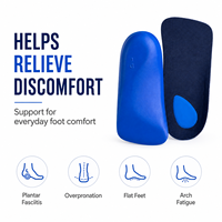 Semelles orthopédiques 3/4 pour hommes et femmes, inserts de chaussures absorbant les chocs pour pieds plats et fasciite plantaire