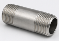 Zhuo Ye Waterproof SS304 Double External Thread Short Tube Commercial Building Plumbing Pipe Nipple