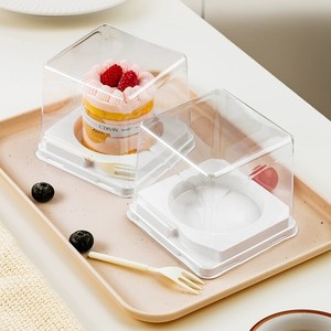 Hộp bánh tròn nhỏ trong suốt dùng một lần bằng nhựa PET, chất liệu nhựa cấp thực phẩm, dùng để đựng bánh ngọt, bánh nướng - Product Image 1