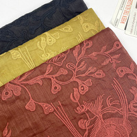 Nouvelle mode 100% Ramie imprimé broderie tissu plaine teint jupe matériel broderie complète pour les filles personnalisé USA acheteur Textile
