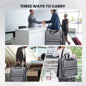 Free Sample Men's High Quality Nylon Duffel Travelling <b>Bag</b> Waterproof PU Leather Luggage <b>for</b> Business <b>Suit</b> Garment <b>for</b> Travel - Product Image 3