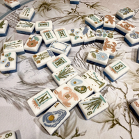 Ensemble de Mahjong Américain de Luxe Thème Océan 160 Pièces en Acrylique Motif Crabe Portable Divertissement Personnalisé Vente en Gros Coffret Cadeau