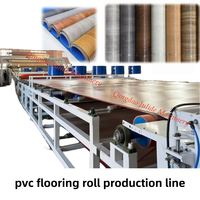 Ligne de production d'extrusion de revêtements de sol en PVC, machine de fabrication de revêtements de sol en PVC plastique