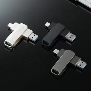Clé <span class=keywords><strong>USB</strong></span> 3.0 pivotante 2-en-1 Type-C vers <span class=keywords><strong>USB</strong></span>-A/OTG haute vitesse en métal, 32 Go, disques promotionnels, mémoire flash, clé <span class=keywords><strong>USB</strong></span> - Product Image 5