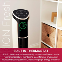 Ventilateur de sol électrique de haute qualité 42 pouces avec écran LED complet, sur pied et tour, refroidissement oscillant, télécommande contrôlée par application