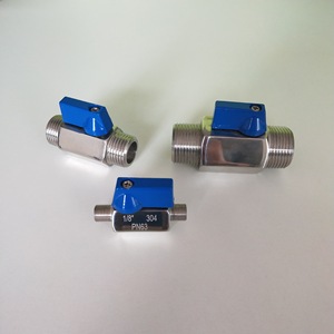 Mini válvula de bola de 1/4 pulgada de acero inoxidable 304 tipo flotante para agua y medios químicos - Product Image 2