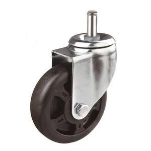 Roue pivotante en acier galvanisé Carsun de 3/4/5 pouces, usage moyen, avec frein supérieur, roulement à billes en nylon renforcé noir, vente en gros OEM - Product Image 6