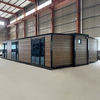 Maison préfabriquée de luxe en acier de 40 pieds, extensible et pliable, conteneur habitable personnalisé, maison préfabriquée de 20/30/40 pieds