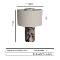 Lampe de table en marbre de luxe design, lampe de chevet, lampe de chambre, lampe de bureau, décoration douce, lampe de table moderne